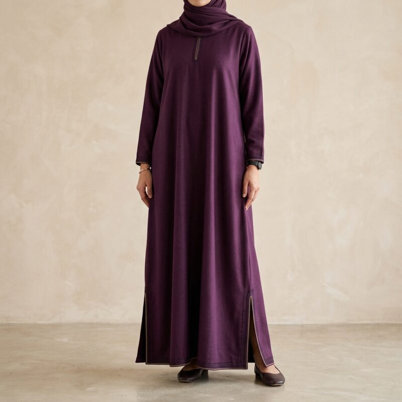 Pashmina Plum Abaya